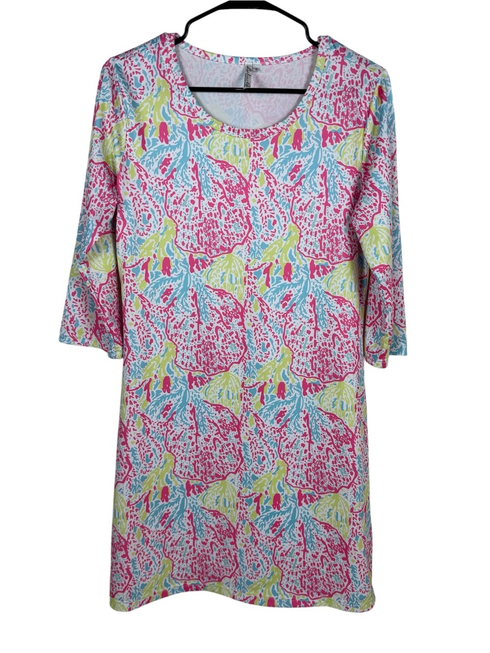 Lulu-B Floral Ocean Bright Colors Dress Size Small